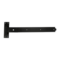 Straight Band & Hook On Plate Hinges - Black - Pair